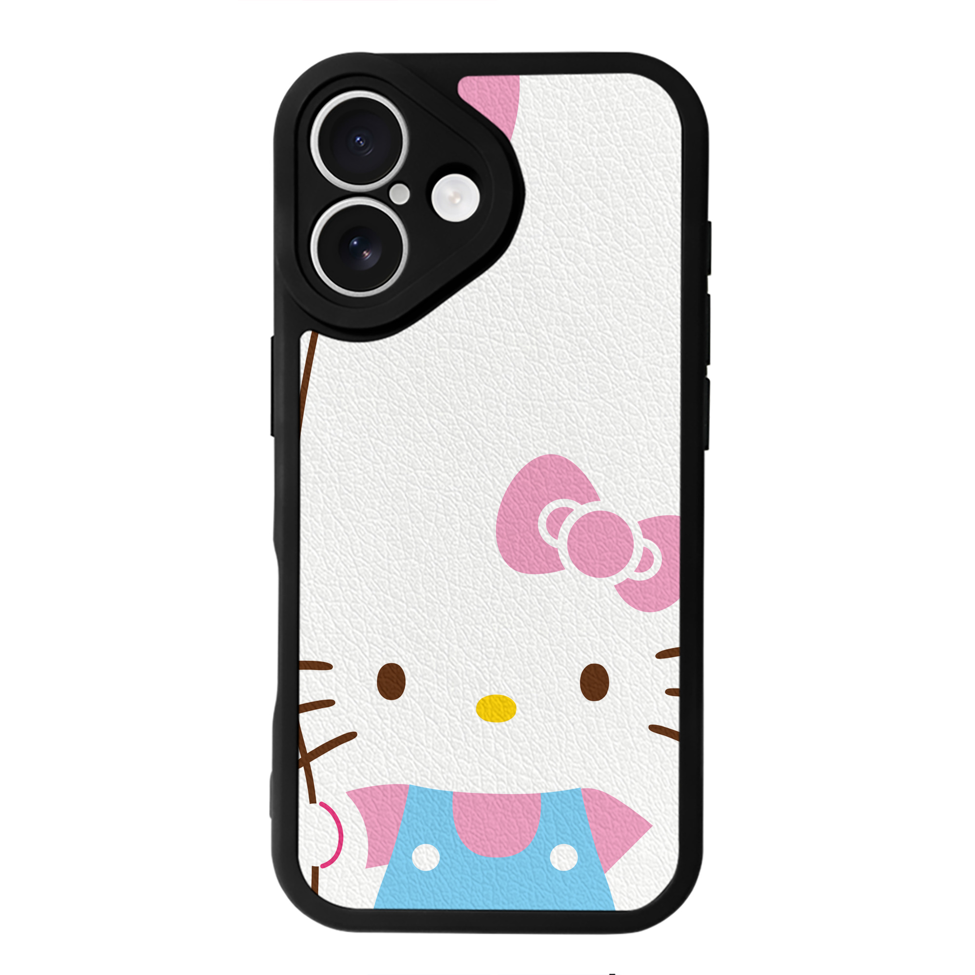 （画像用） Hello Kitty ハローキティ 【iPhone 16シリーズ対応】シリコンスマホケース（レザー調） 材質：シリコン